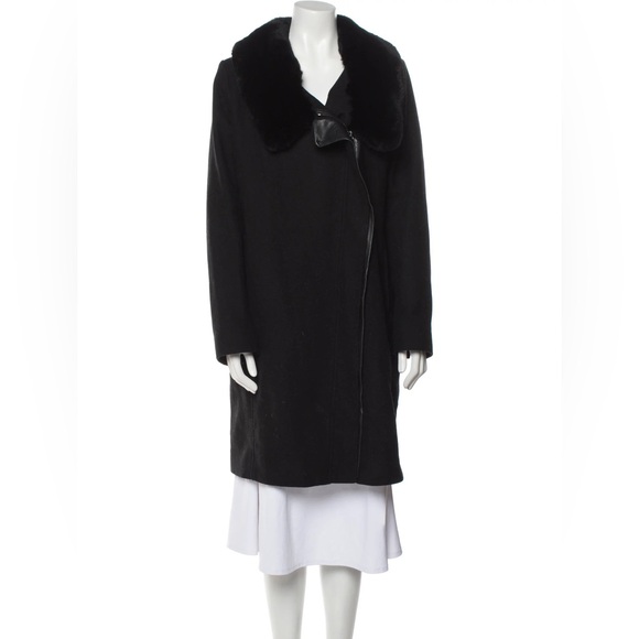 Vince Jackets & Blazers - NWOT Vince Wool Lamb Leather and Rabbit Fur Coat Luxury Elegant Sz XS